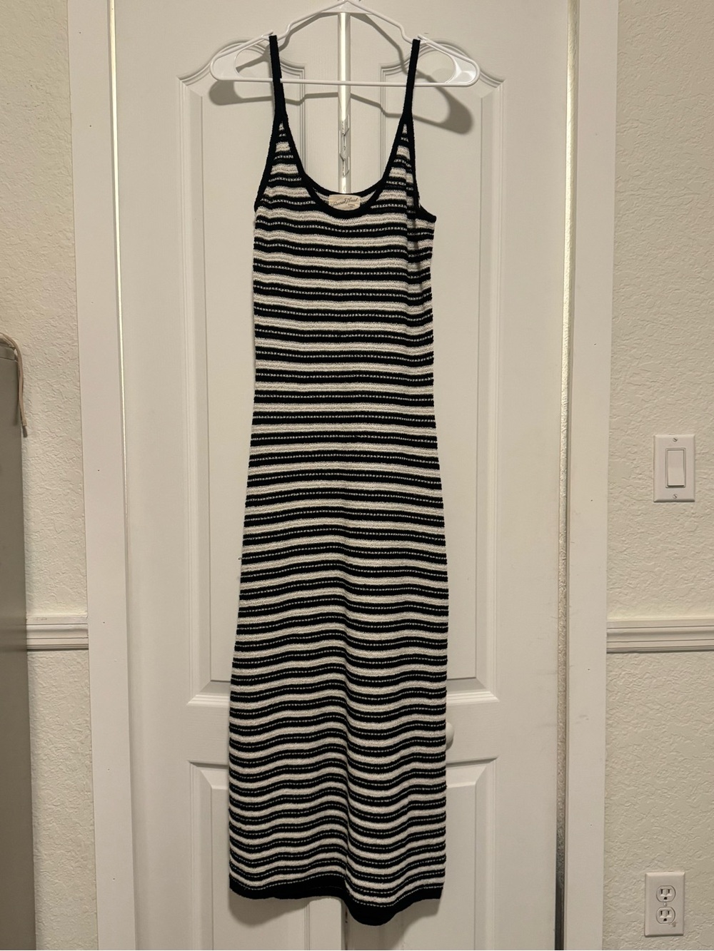 Universal Thread Black and White Striped Maxi Dress